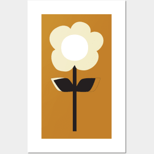 retro flower Posters and Art